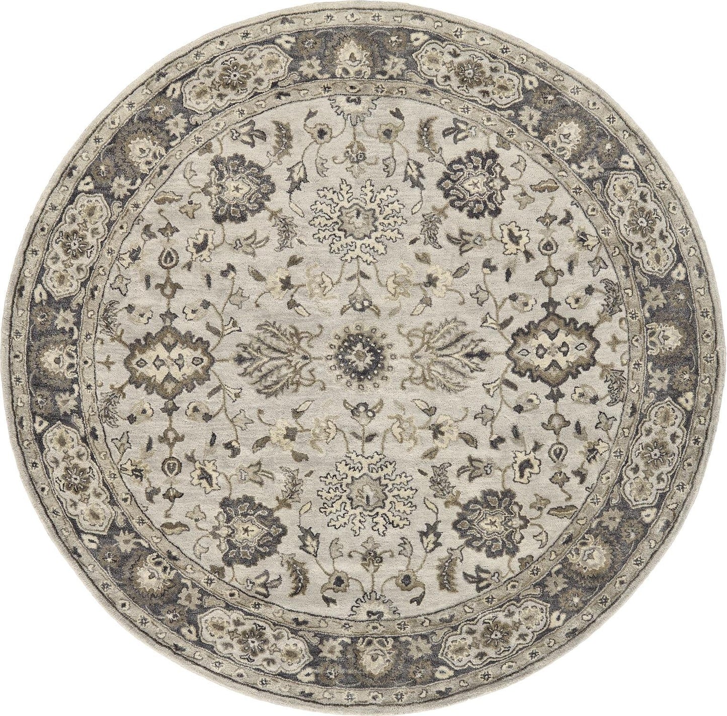 Eaton Traditional Oriental - Gray/Ivory/Taupe Area Rug-7