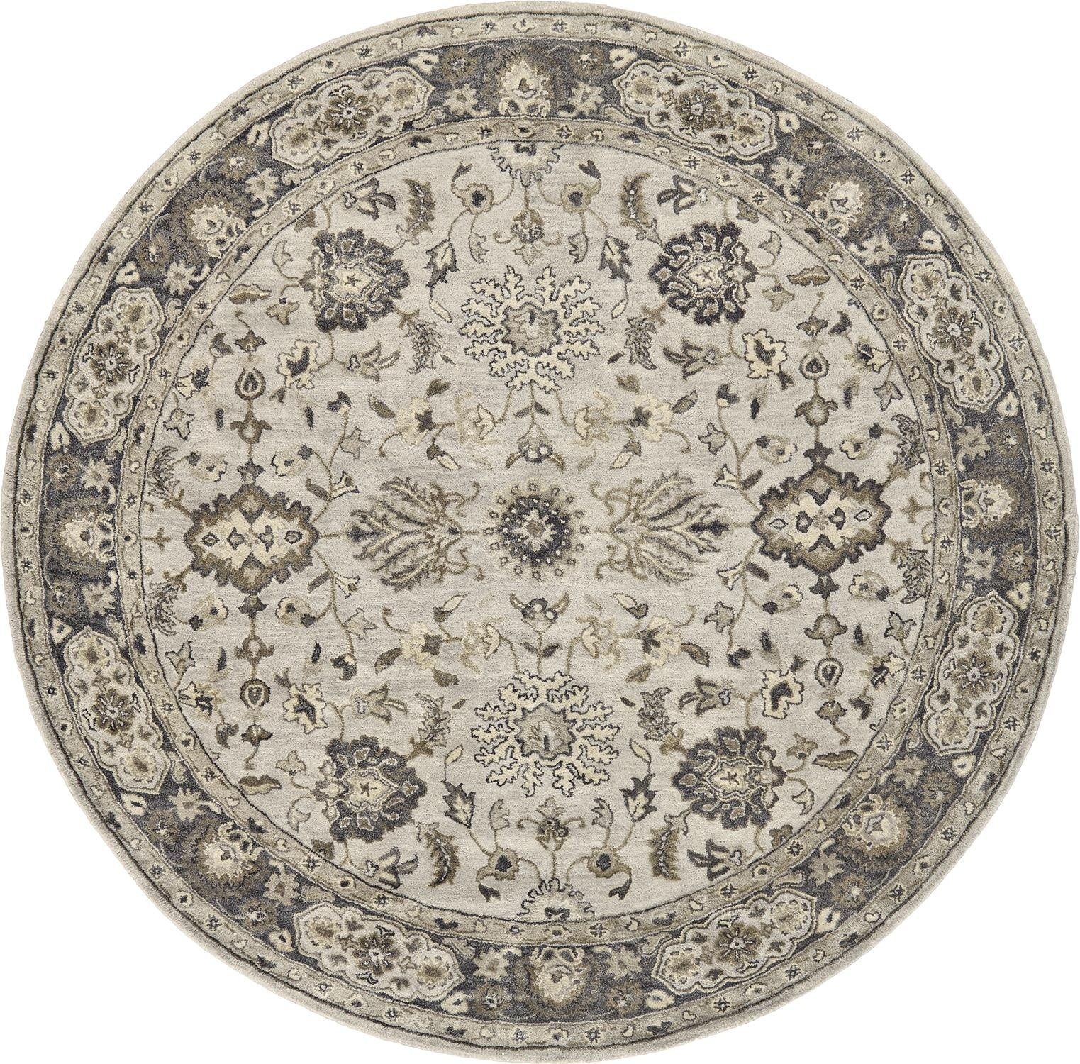 Eaton Traditional Oriental - Gray/Ivory/Taupe Area Rug-7